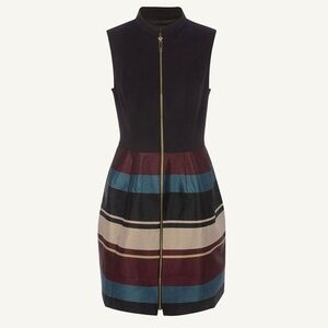 Ted Baker Persis Stripe Zip Front Mini Dress Size 1 (XS)